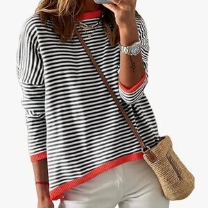 Dokotoo 100% Cotton Long Sleeve Light Sweater Casual Crewneck - XL